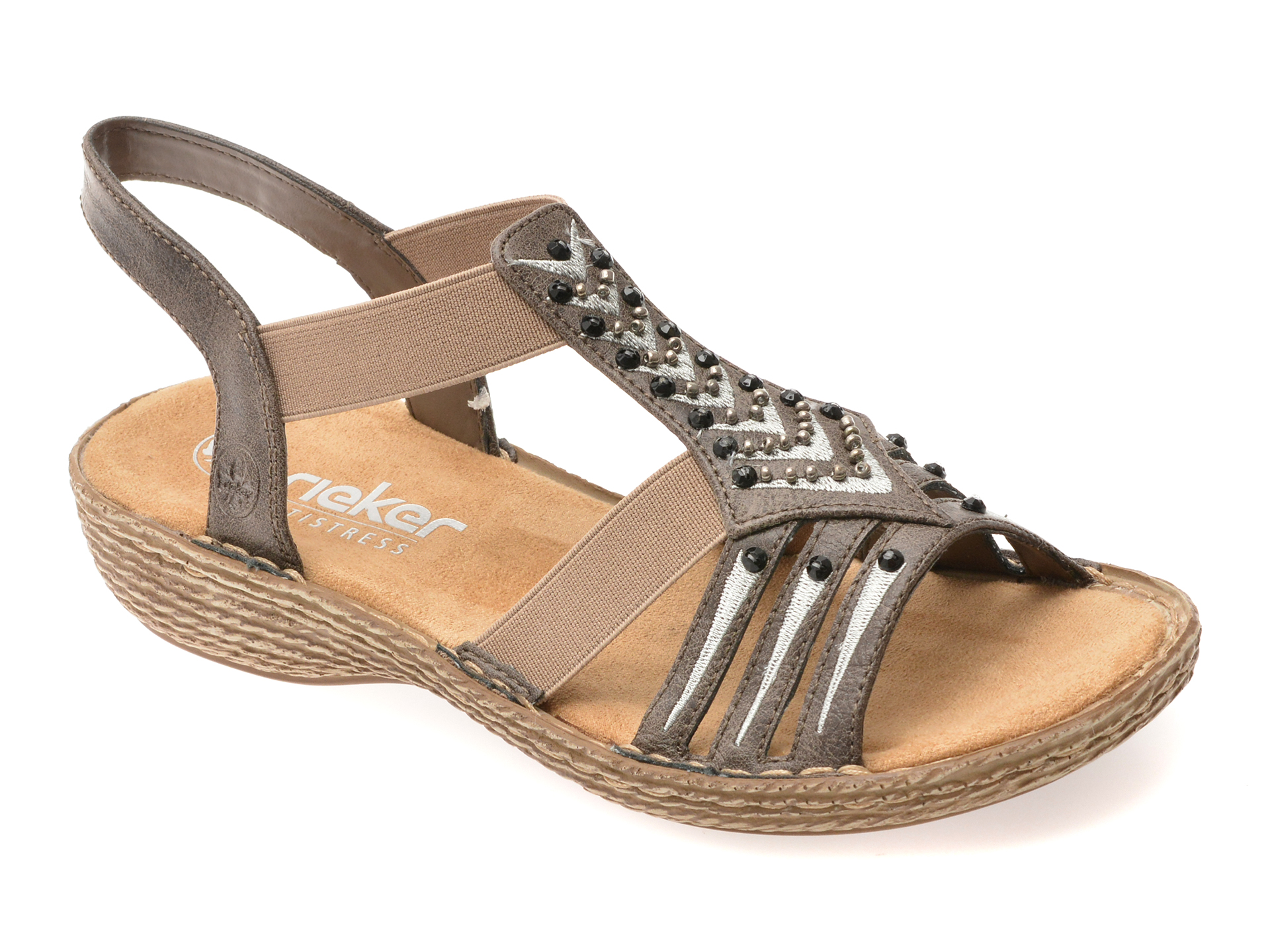 Sandale RIEKER gri, 65861, din piele ecologica