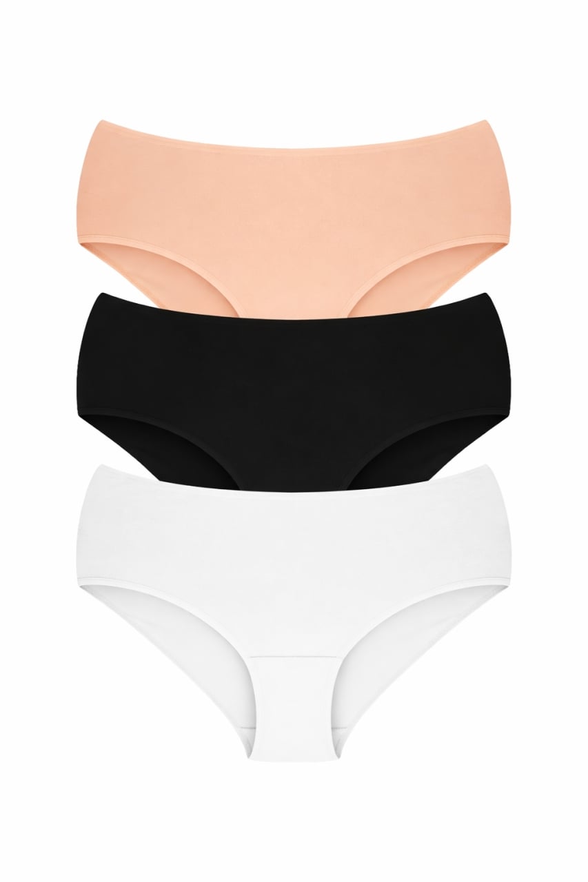 Set 3 perechi de chiloti din bumbac, pentru dama, 54100, Clasic