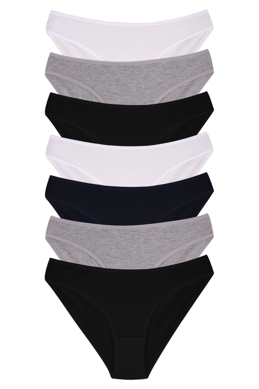 Set 7 perechi de chiloti din bumbac, pentru dama, 37000, Clasic