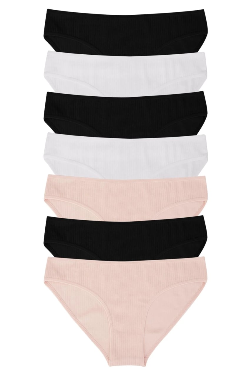 Set 7 perechi de chiloti din bumbac, pentru dama, 37200, Clasic - poza 1