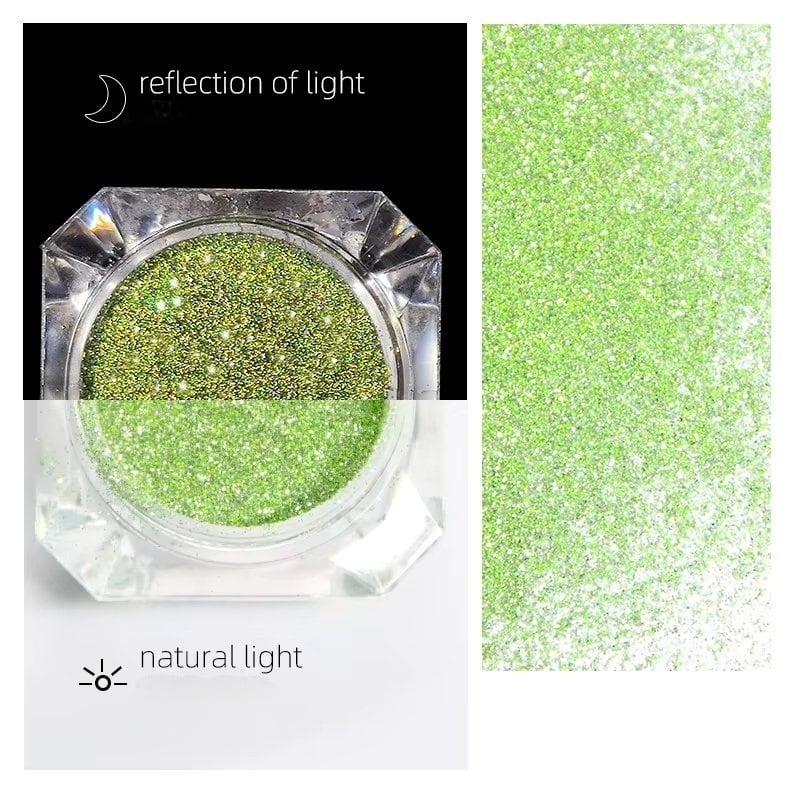Set 9 sclipici unghii reflective Marquise, GLITTER16, Multicolor - poza 4