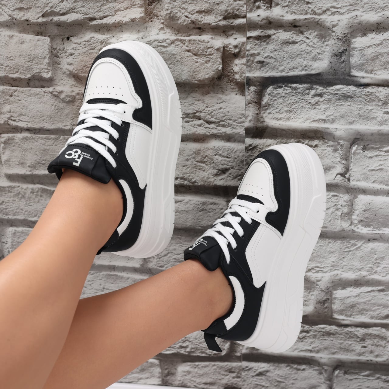 Sneakers dama Negri din Piele Ecologica Devel - poza 1