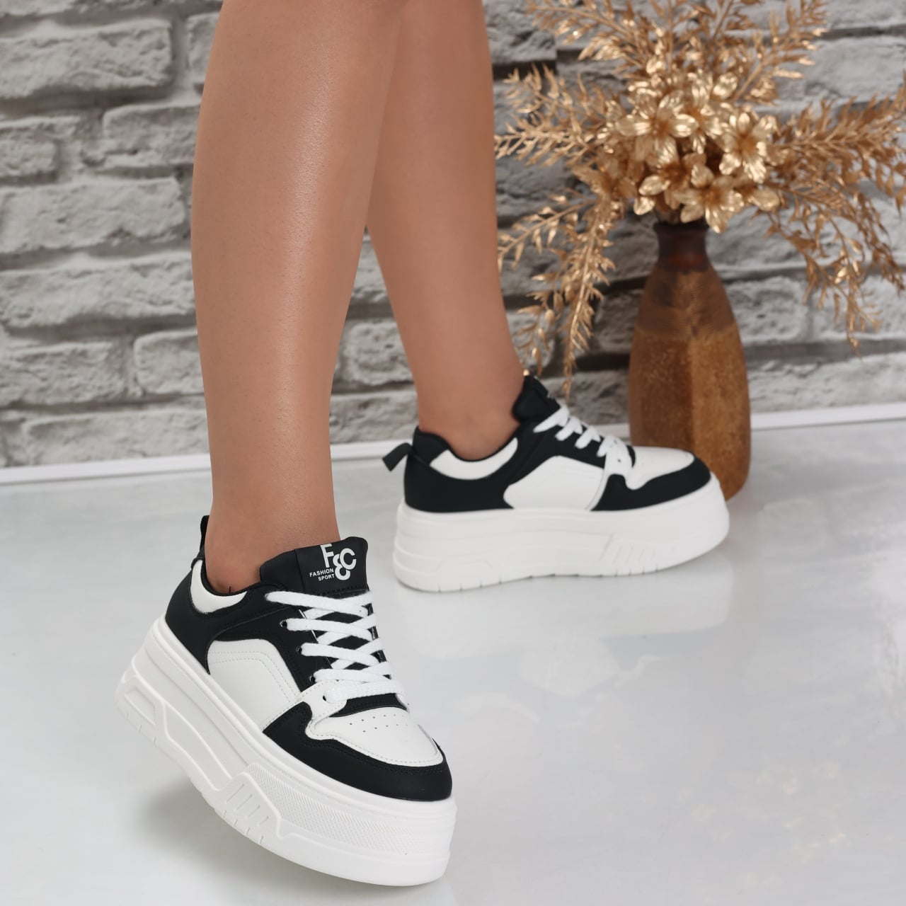 Sneakers dama Negri din Piele Ecologica Devel - poza 4