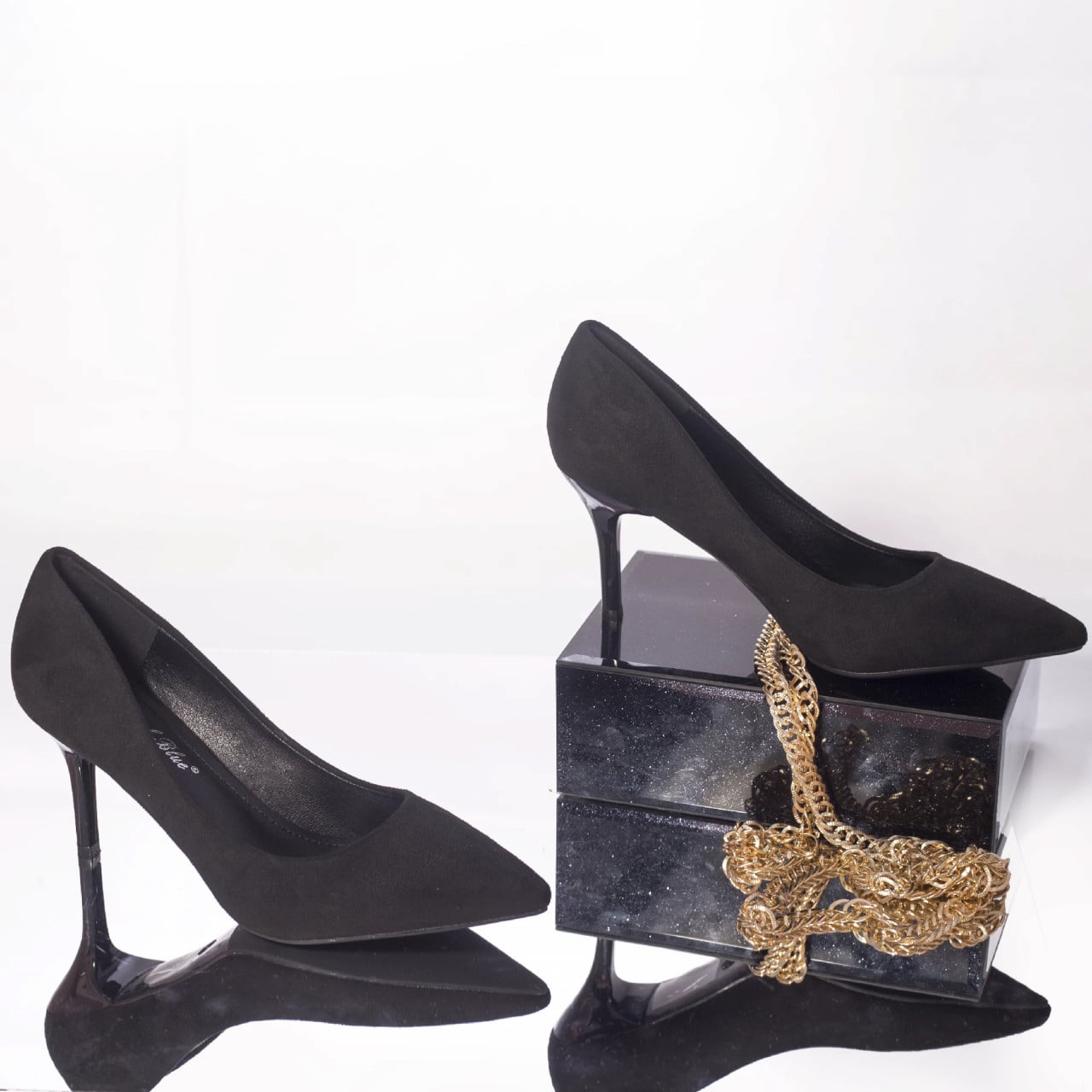 Stiletto jackye catifea black - poza 3