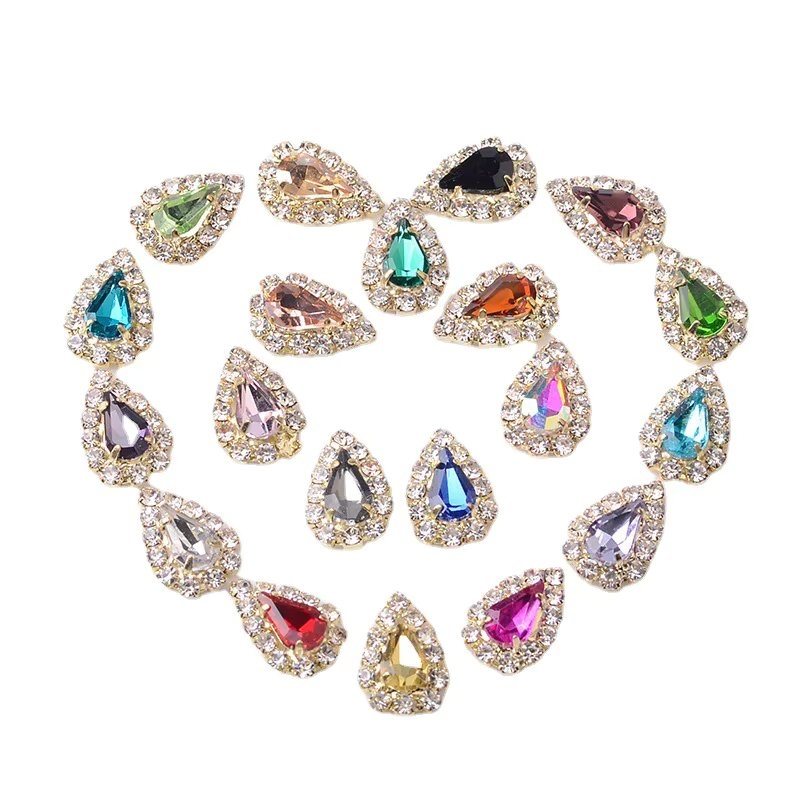 Strasuri unghii Marquise, RHINE20, Multicolor, 20 buc - poza 2