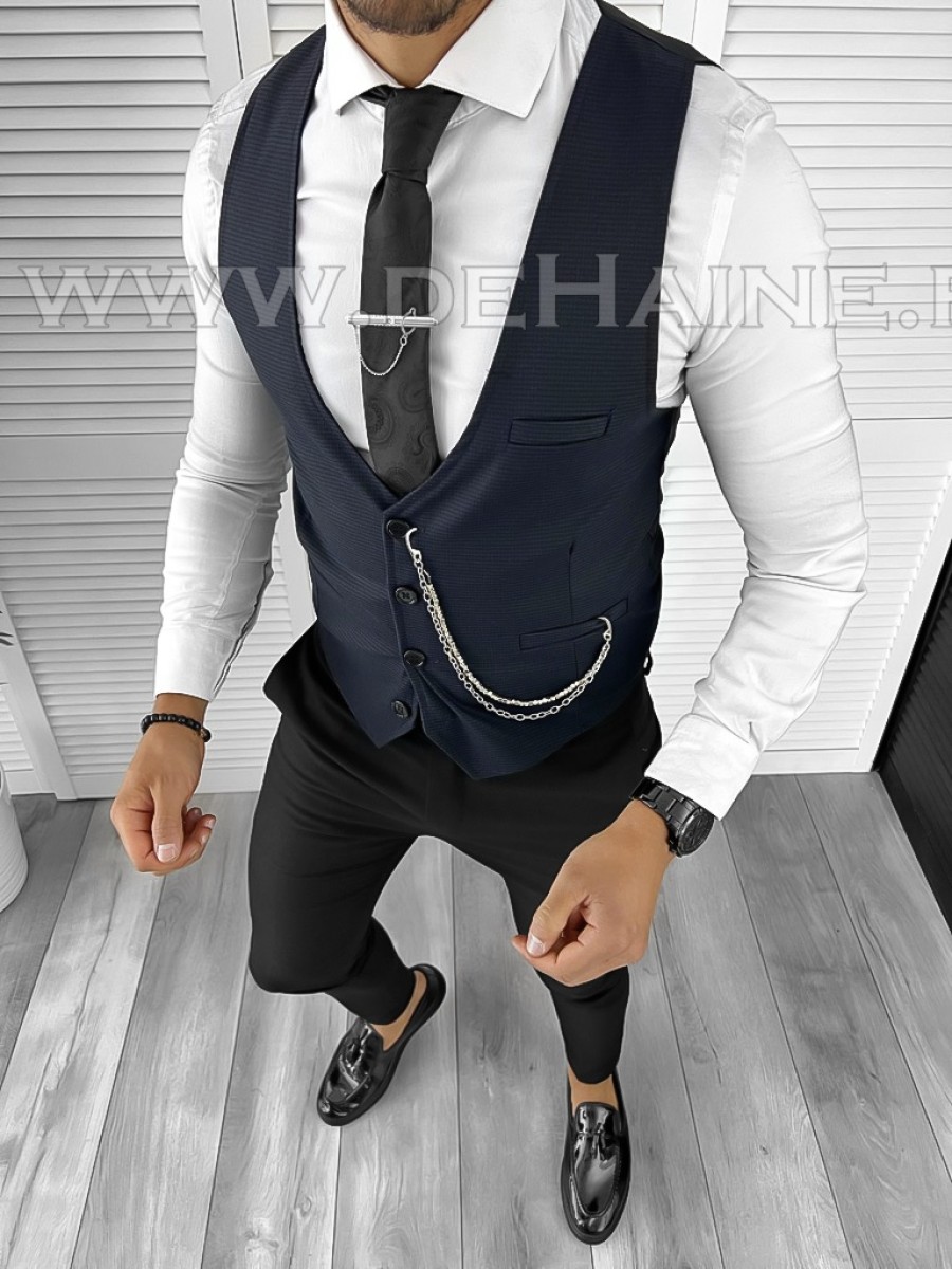 Tinuta barbati smart casual Pantaloni +Vesta 8165
