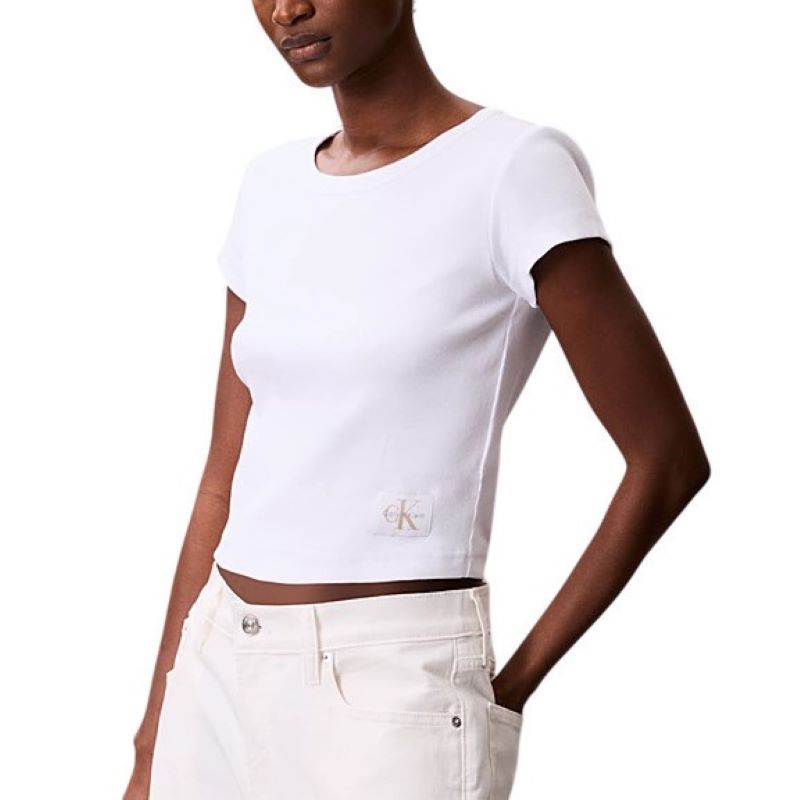Tricou Calvin Klein A- WOVEN LABEL 2X2 RIB BABYTEE - poza 1