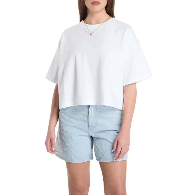 Tricou Calvin Klein SS CROPPED BOXY SATIN FLORAL TEE - poza 1