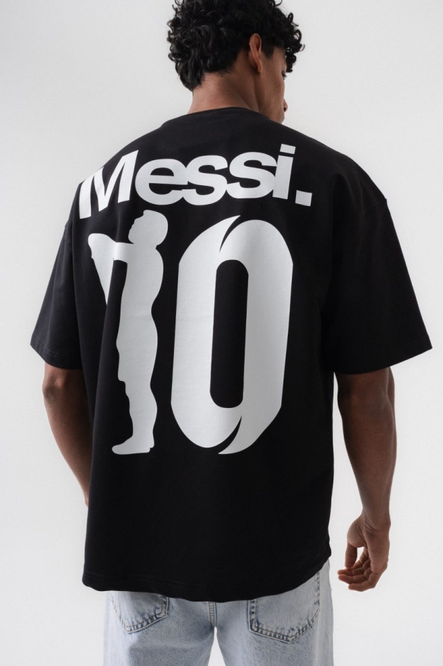 TRICOU OVERSIZE MESSI 10 – BLACK TSES6(179) (MĂRIME: L)