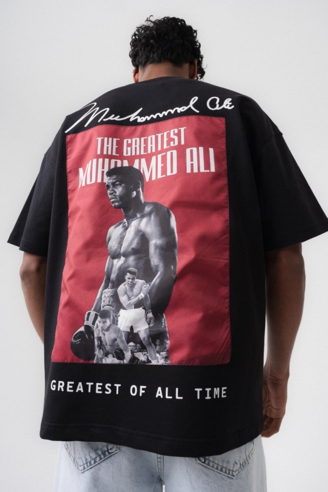 TRICOU OVERSIZE MUHAMMAD ALI THE GREATEST – BLACK TSES2(189) (MĂRIME: S)